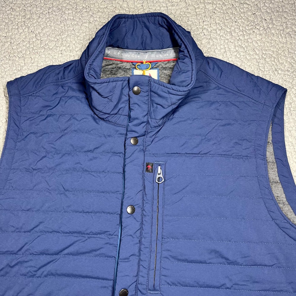 Relwen Windzip Vest Quilted Puffer Navy Blue Full Zip Snap Mens XL NEW M103407 - Picture 2 of 11
